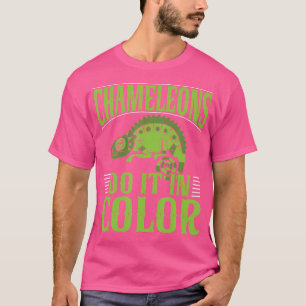 Camiseta Camaleões Fazem-No Em Camaleão Colorido
