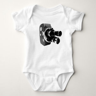 Camiseta câmara de vídeo do vintage