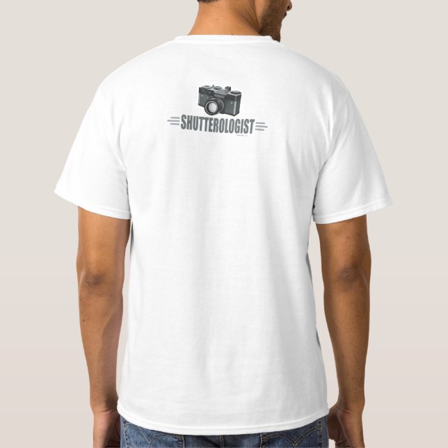 Camiseta Câmara Fotógrafa Humorística (Verso)