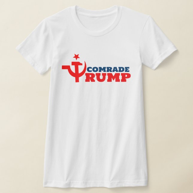 Camiseta Camarada Trump com martelo russo e foice (Postura )