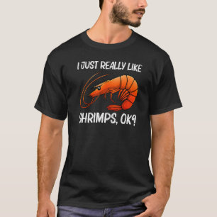 Camiseta Camarão De Adequação Para Homens Camarão Marisco 1