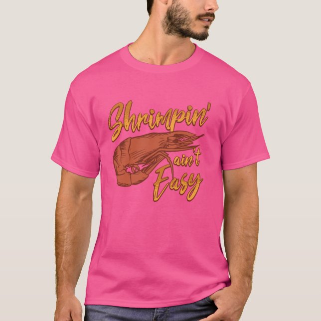 Camiseta Camarão De Camarão De Comida Fácil (Frente)