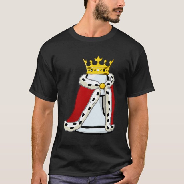Camiseta Camarão De Xadrez Com Coroa E Robe (Frente)