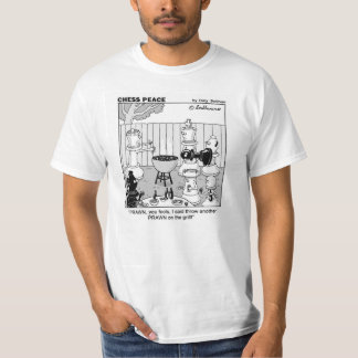 Camiseta "Camarão desenhos animados da paz da xadrez na