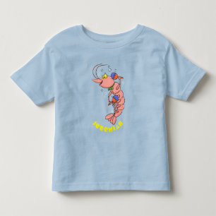 Camiseta Camarão feliz, desenho animado