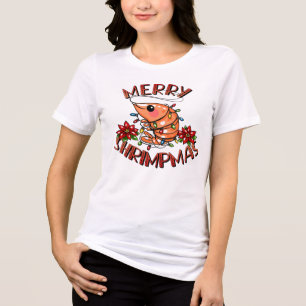 Camiseta Camarão Feliz Natal Pun