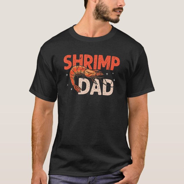 Camiseta Camarão Pai Camarão Arado Pesca Marisco (Frente)