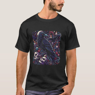 Camiseta Camarão-preto-corvo-do-mato-do-pássaro