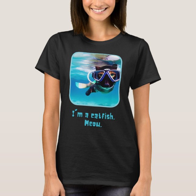 Camiseta Camarão-Vinho - Camisa-T Engraçada (Frente)