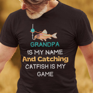 Camiseta Camarão-vovô de pesca de peixe-gato
