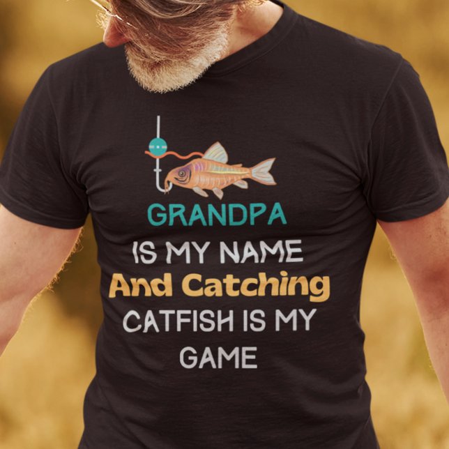 Camiseta Camarão-vovô de pesca de peixe-gato (Grandpa Catfishing Funny Shirt)