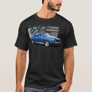 Camiseta Camaro de 1969 com canos laterais
