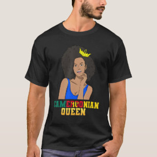 Camiseta Camarões Bandeira Camarões Princesa Orgulhosa Rain