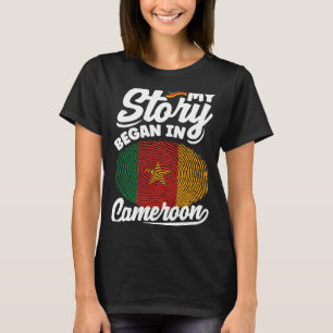Camiseta Camarões Bandeira Camaronesa Minha História Começo