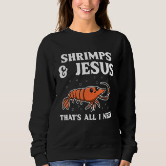 Camiseta Camarões e Jesus É tudo o que preciso de uma citaç