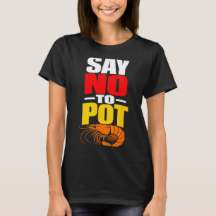 Camiseta Camarões engraçados de fervura de frutos do mar ca