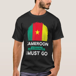 Camiseta Camarões Está Ligando Para Eu Ir Bandeira Camarões