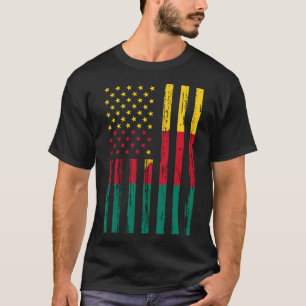 Camiseta Camarões Flag América EUA Está no meu DNA Camarões