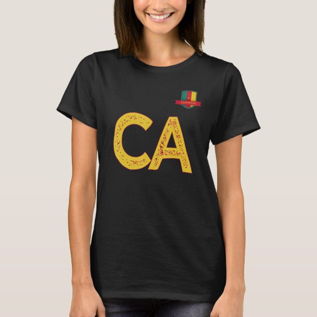 Camiseta Camarões Human-Flag Group roupa das letras C e A C (Frente)