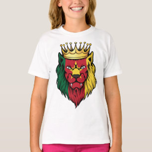 Camiseta Camarões Leão King Flag