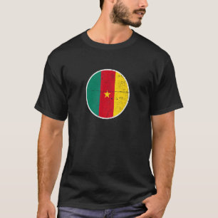 Camiseta Camarões Orgulhosos Bandeira Camarões