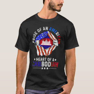Camiseta Cambodiano Americano Orgulho América Estrangeiro C