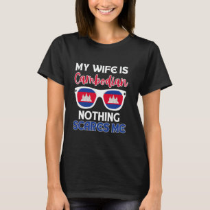 Camiseta Cambodja Angkor Que Bandeira Camboja Minha Esposa 