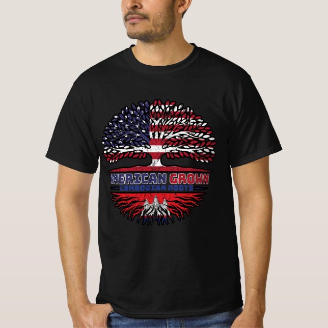 Camiseta Camboja Camboja EUA EUA EUA EUA Estados Unidos (Frente)