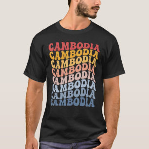 Camiseta Camboja Groovy Retro Cambojano