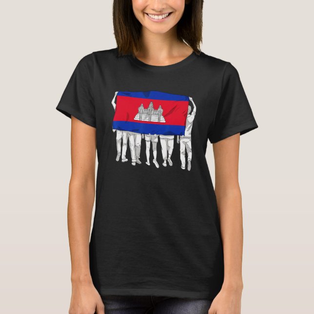 Camiseta Camboja: Khmer Group Orud Flag Day Temp (Frente)