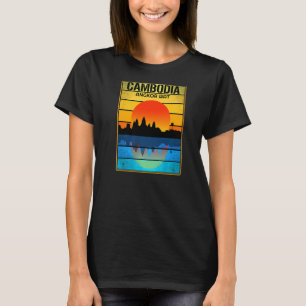Camiseta Camboja: Khmer Orgulhoso Adora Templo de Vintage