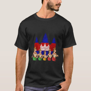 Camiseta Camboja Khmer Tradicional Dança Apsara