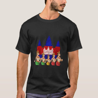 Camiseta Camboja Khmer Tradicional Dança Apsara