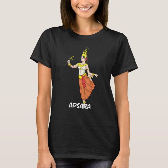 Camiseta Camboja Khmer Tradicional Dança Apsara (Frente)
