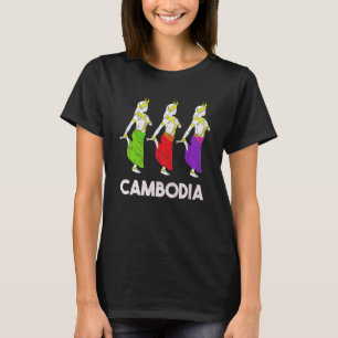 Camiseta Camboja Khmer Tradicional Dança Apsara