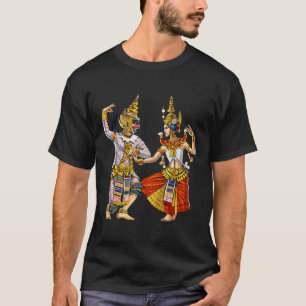 Camiseta Camboja: Khmer tradicional dança apsara no Camboja