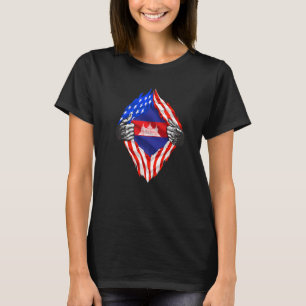 Camiseta Camboja Roota Estados Unidos Bandeira Patriótica C