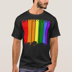Camiseta Cambridge Skyline Rainbow LGBT Orgulho gay