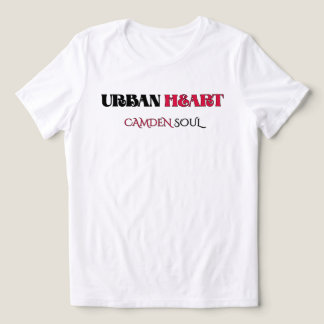 Camiseta CAMDEN CITY LOVE URBAN HEART Preto Carmesim Femini