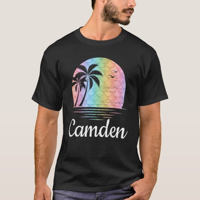 Camiseta Camden Maine Mermaid Beach Vacation Family Matchin (Frente)