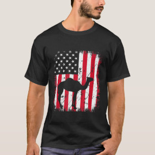 Camiseta Camel American Flag 4 De Julho Dos Eua