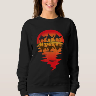 Camiseta Camel Arabe Desert Vintage Sunset Camel Animal