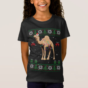 Camiseta Camel Christmas Sweater Trees Lights Ornament Veio