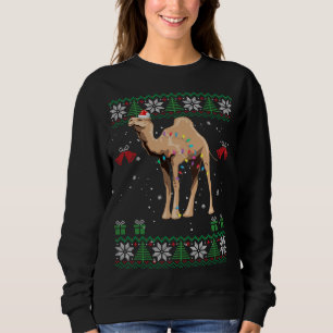 Camiseta Camel Christmas Sweater Trees Lights Ornament Veio