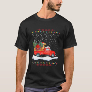 Camiseta Camel Dirigindo Caminhão Vermelho Xmas Feliz Nata