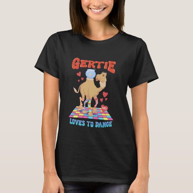 Camiseta Camel Gertie ama dançar (Frente)
