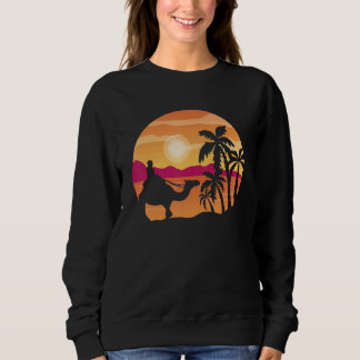 Camiseta Camel Sunset Palm Tree Traveler Arabian Camel Ani