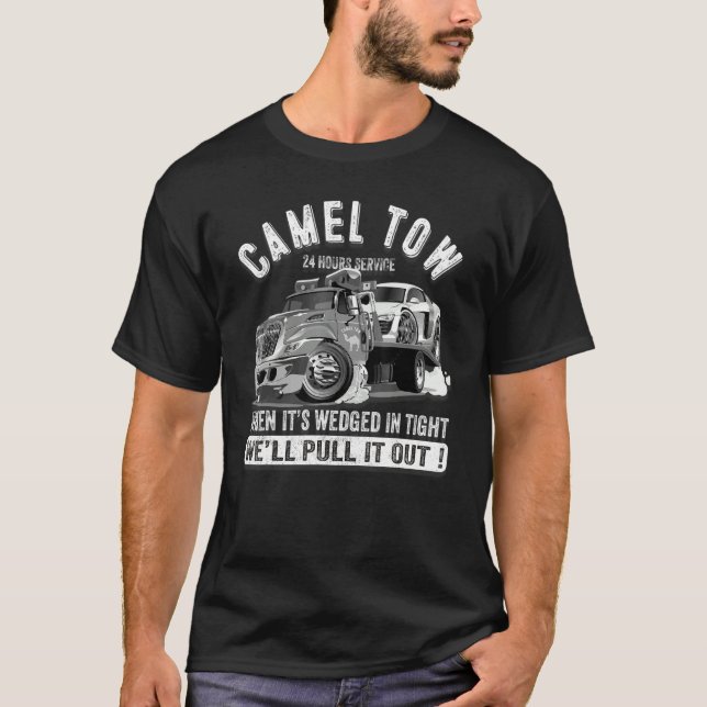 Camiseta Camel Tears Tow Caminhão Adulto Humor Camel Turing (Frente)