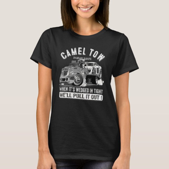 Camiseta Camel Tears Tow Caminhão Adulto Humor Camel Turing (Frente)