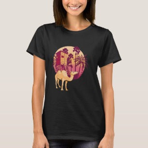 Camiseta Camel Tree Palm Nipa Hut Arabian Camel Animal